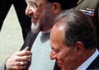 Lebanese President Emil Lahud (right) and former Iranian President Mohammad Khatami (file photo) (CTK)