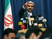Hosseini at a press conference earlier this year (Fars)