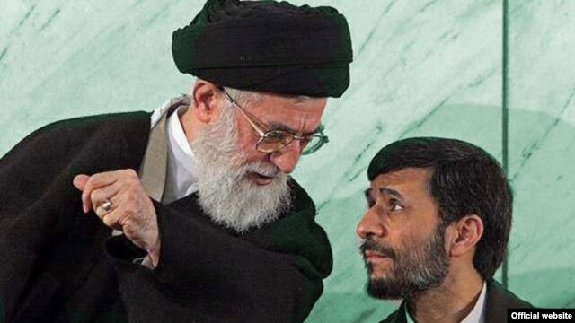 President Mahmud Ahmadinejad (right) and Ayatollah Ali Khamenei no longer see eye to eye.