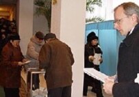 An OSCE election monitor observing Kazakhstan's presidential election on December 4 2005 (Courtesy Photo)