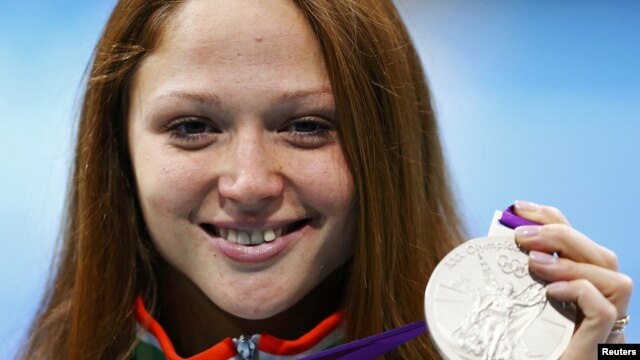 Аляксандра Герасіменя з срэбным мэдалём Алімпіяды-2012