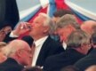 Борис Ельцин поднимает тост в честь 50-летия победы во Второй Мировой войне.
