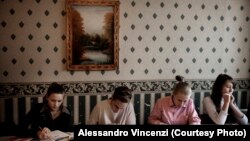 Belarus -- Students at the Belarusian Humanities Lyceum in Minsk have studied in secret since the school, which holds instruction in the Belarusian language, was closed in 2003.