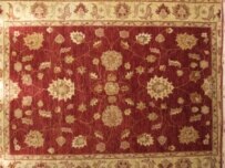 A chobi carpet on display at Domotex (RFE/RL)