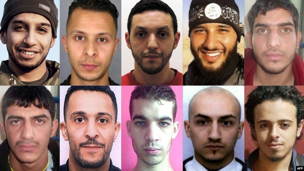 Подозреваемые в совершении терактов в Париже в ноябре 2015 года