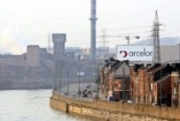 The Arcelor steel plant near Liege, Belgium (AFP)