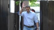 Блогер Алексей Навальный абақтыдан босап шықты. Мәскеу, 24 мамыр 2012 жыл.