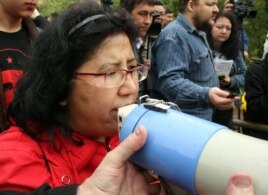 Айгуль Кохаева, гражданская активистка. Алматы, 28 апреля 2012 года.