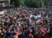 Opposition demonstrators rallied in Yerevan on June 20 (AFP)