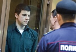 Никита Тихонов в суде. Сентябрь 2014 года