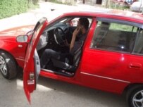 A student in Dushanbe on April 12 (RFE/RL)