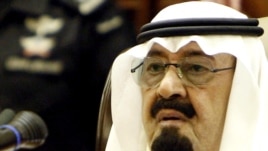 Saudi King Abdullah bin Abdul Aziz delivers a speech to the Saudi Shura Council, or advisory assembly, in Riyadh on September 25, when he announced future suffrage for women.