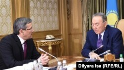 ҰҚК төрағасы Владимир Жұмақанов пен Қазақстан президенті Нұрсұлтан Назарбаев.