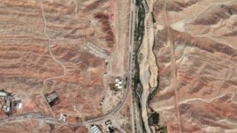 A satellite image of the Parchin military facility.