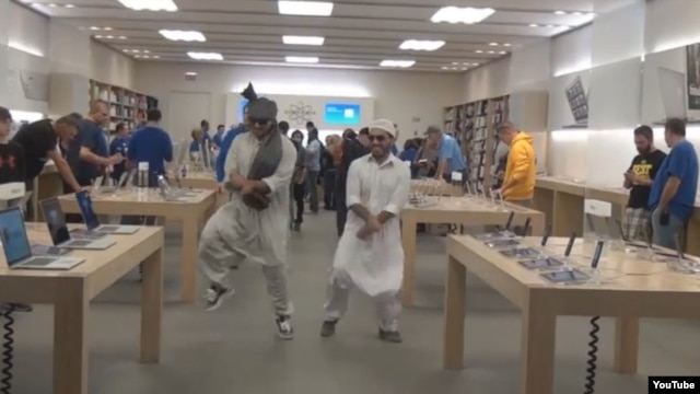 Shukran and Roshan took their Gangnam style to a suburban shopping mall, among other places.