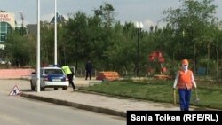В городе Жанаозене. 1 мая 2016 года.