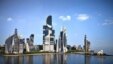 Azerbaijan's ambitious Khazar Islands project (artist's impression) could benefit from a new advance in elevator technology. 