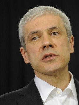 Boris Tadić nakon skupa na Jahorini, februar 2012.