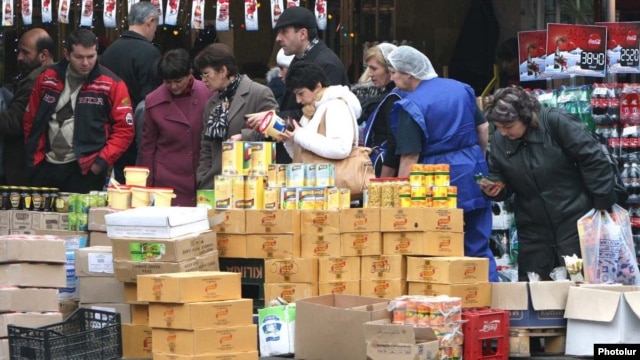 A street market in Yerevan