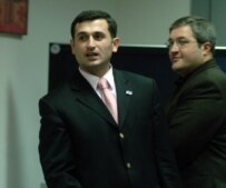 Davit Kirkitadze (left), secretary of the United National Movement (file photo) (InterPressNews)