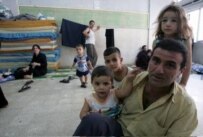 Lebanese displaced persons seeking refuge in a Beirut school on July 26 (epa)
