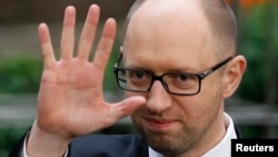 Ukrainian Prime Minister Arseniy Yatsenyuk announced his resignation on July 24. (file photo)