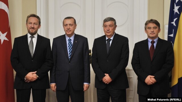 Turski premijer sa članovima Predsjedništva BiH, Sarajevo, 14. septembar 2012.