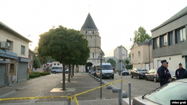 Церковь в Сент-Этьене, где произошло убийство