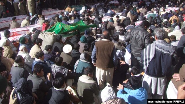 په کوټه کې د هزاره کورنیو احتجاجي ناسته.
