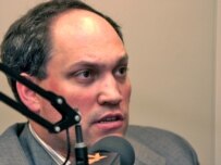 Michael Rubin at RFE/RL's Prague broadcasting center on June 4 (RFE/RL)