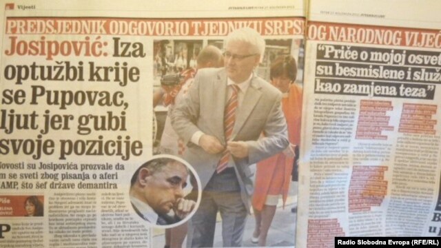 Tekst u Jutarnjem listu u kojem Josipović kritizira Pupovca, 17. kolovoza 2012.
