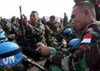 Indonesian soldiers preparing to join the UN peacekeeping mission on August 11 (epa)
