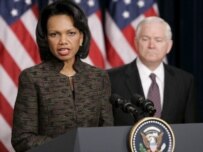 Gates (right) and Rice (file photo) (epa)