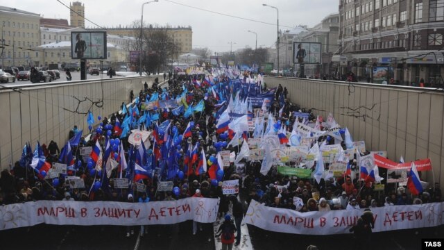 Organizers of the March 2 rally were calling it an action "to protect children."