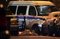 Moscow police secure a murder scene (epa file photo)