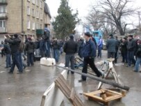 Protesters in Makhachkala