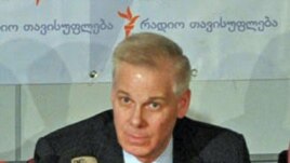  Georgia -- BBG Governor Dennis Mulhaupt at press conference, 6 Oct 2010