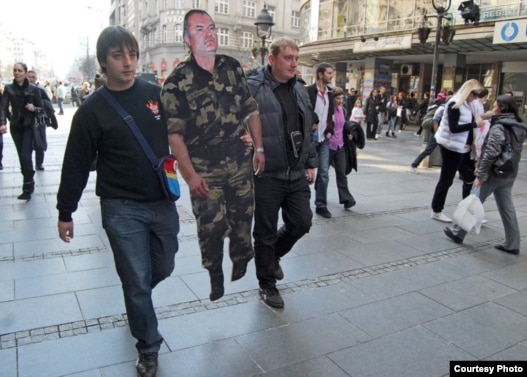 Serbia's Nasi group organized a public celebration of the birthday of then-fugitive war crimes indictee Ratko Mladic in March.
