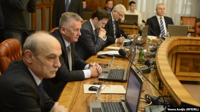 Državni vrh Srbije tokom razgovora o Rezoluciji, 9. januar 2013.  