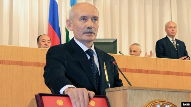 Bashkortostan Republic President Rustem Khamitov at his inauguration in Ufa in July 2010.