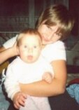 Nina Milovidova with her brother Maksim