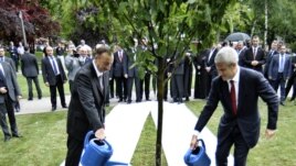 Predsednici Srbije i Azerbejdžana na otvaranju Tašmajdanskog parka, Beograd, 2011.