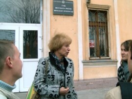 Lawyer Tamara Sidarenka (center, in file photo)