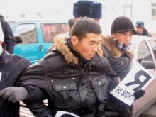 Kyrgyzstan -- Participants of a youth rally called 