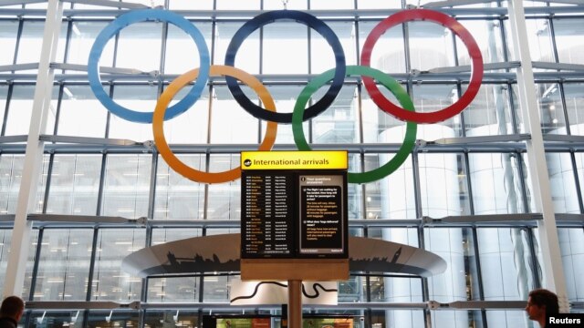 Olimpijski znak na Heathrow aerodromu