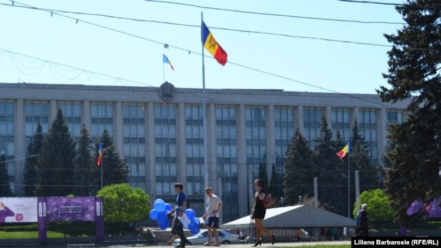 Sediul guvernului de la Chișinău.