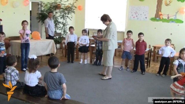 Armenia - Children at the Chinari village kindergarten, 8Jun2012.