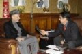 Afghan Service Director Akbar Ayazi interviews President Hamid Karzai, 2006.