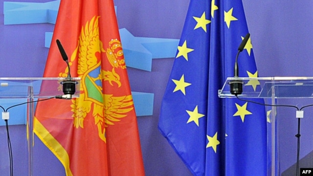 Zastava Crne Gore i Evropske unije
