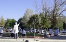 Azerbaijan -- Subbotnik (a day of voluntary unpaid labor) by physicians, Nakhichevan, Sep2007